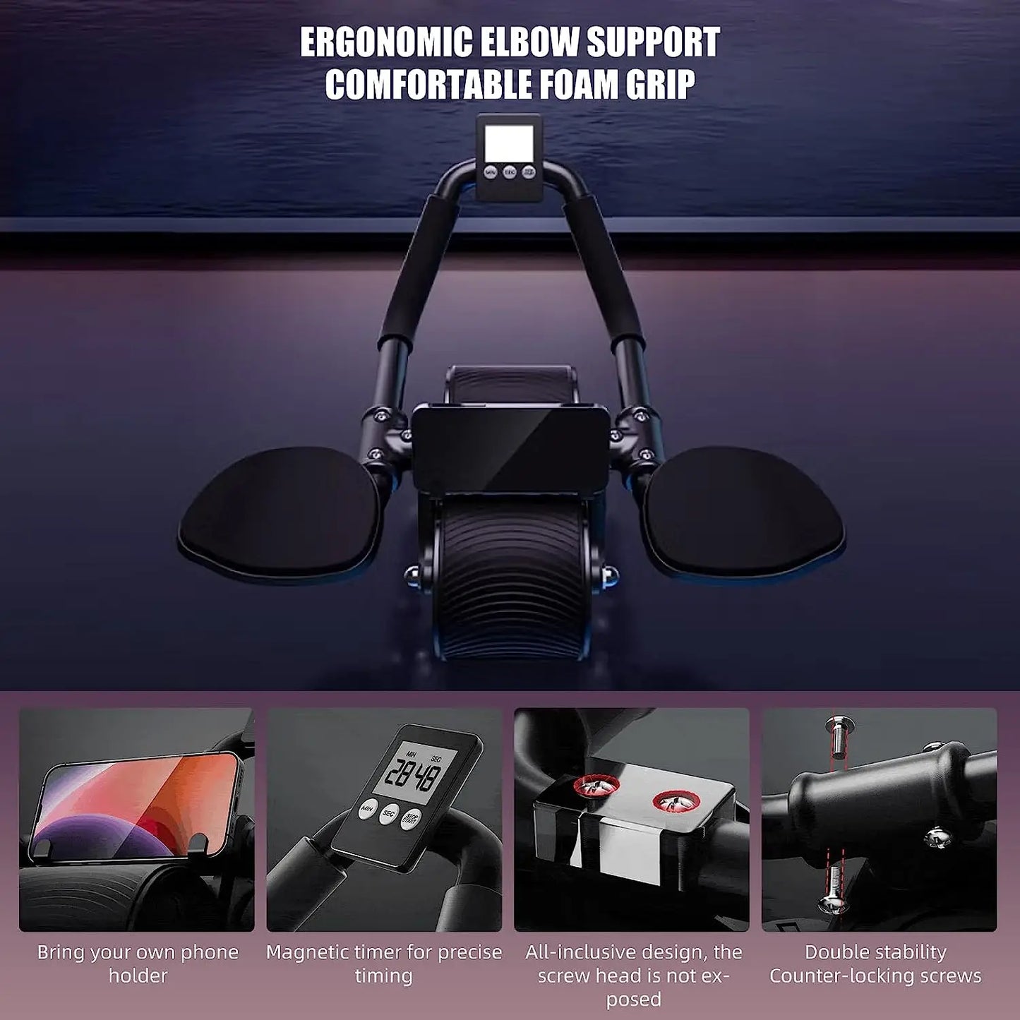 Elbow Support Automatic Abdominal Wheel