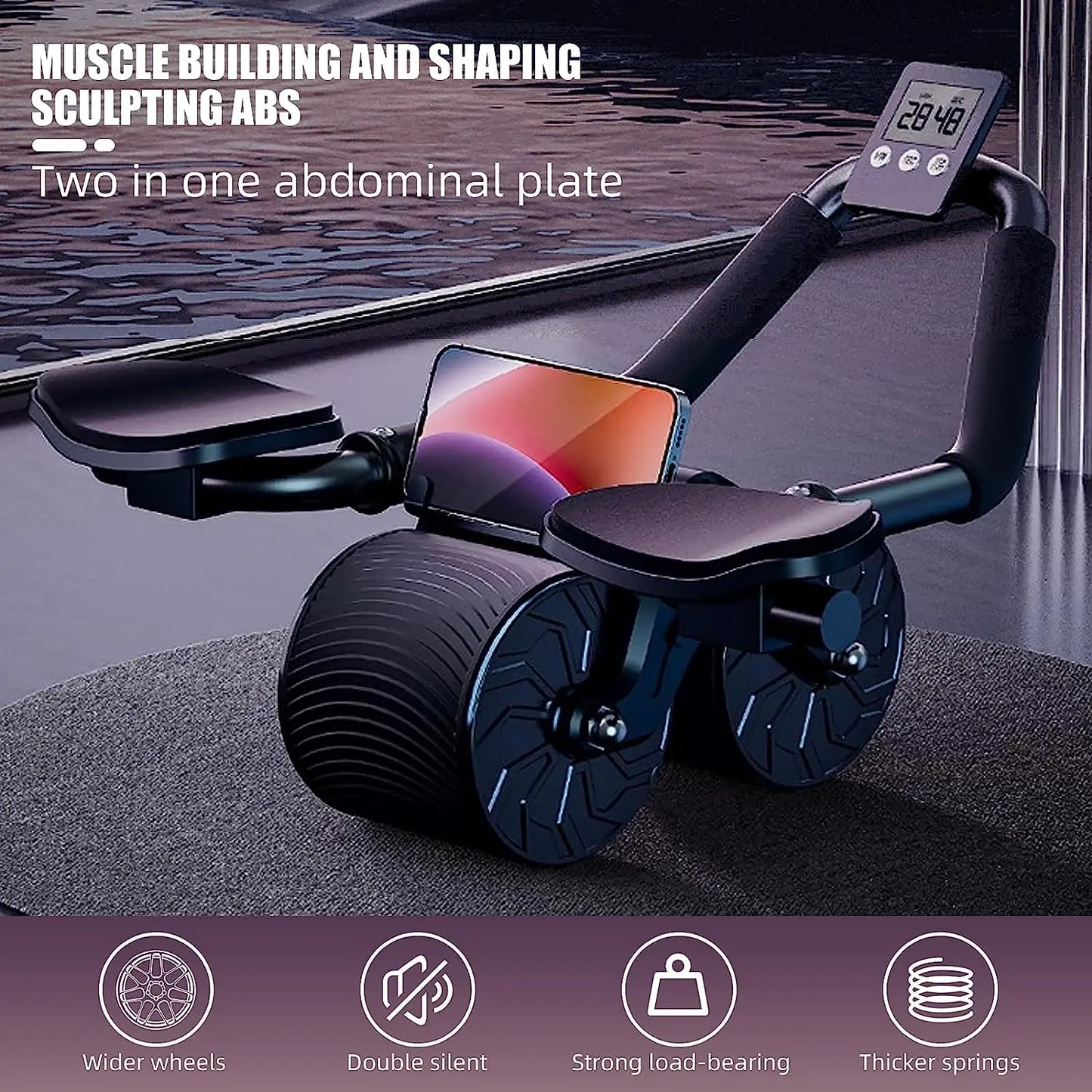 Elbow Support Automatic Abdominal Wheel